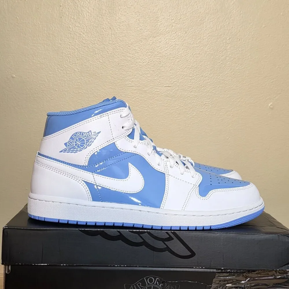Nike Air Jordan 1 Mid SE Shoes White Legend Blue FZ2142-114 Men's Size 10.5